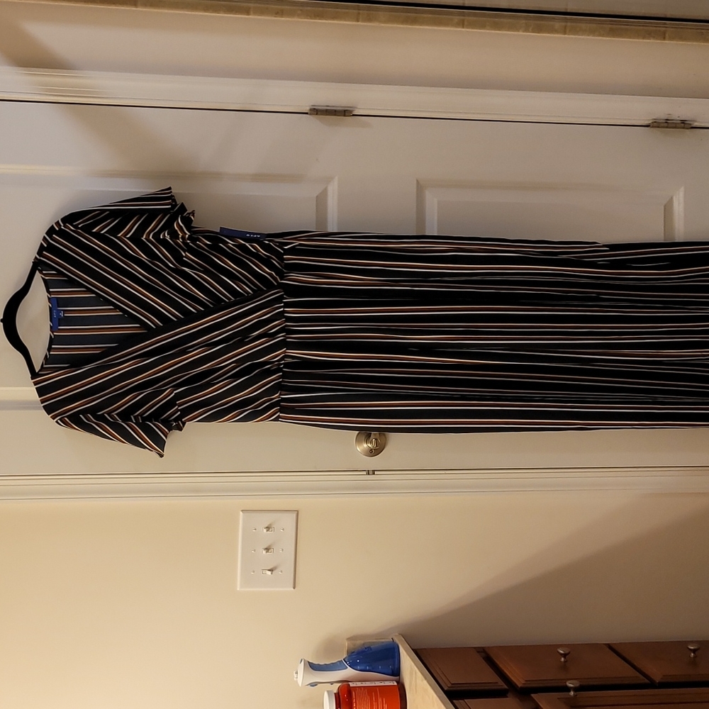 NWT Apt. 9 Navy Pinstripe Pants Jumpsuit